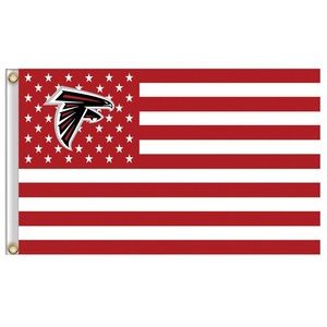 Atlanta Falcons NFL Stars and Stripes Flag